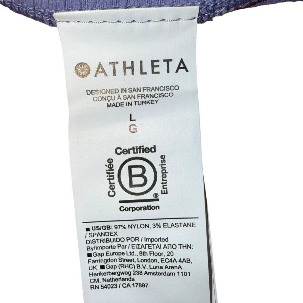Athleta NWT In Motion Tee Purple Womens Size Large - Picture 7 of 7